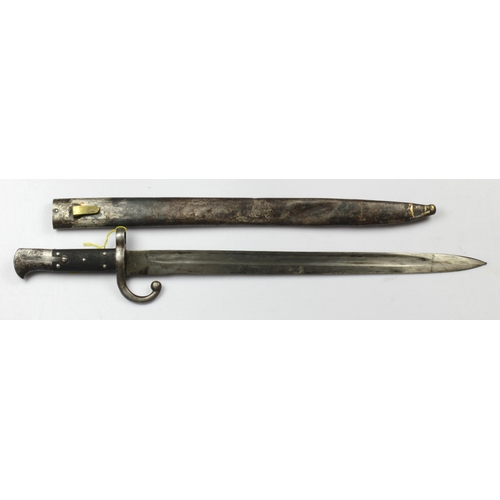 895 - Turkish 1874 Sword bayonet for the Martini Peabody Rifle, complete in scabbard