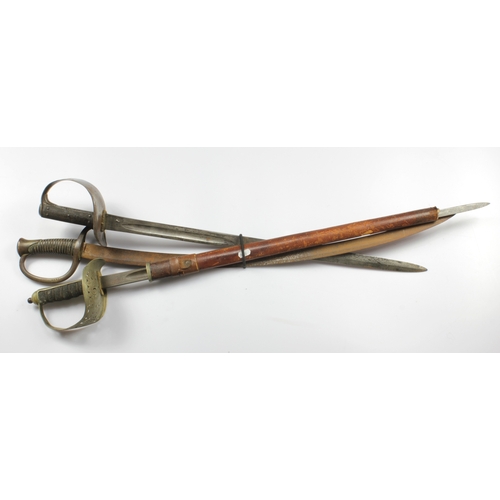 911 - Vintage military swords.  (3)