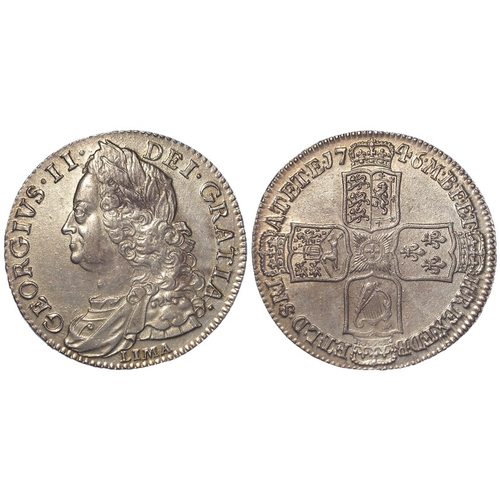 93 - Halfcrown 1746 D.Nono, LIMA below bust, S.3695A, EF, some light tooling on cheek.