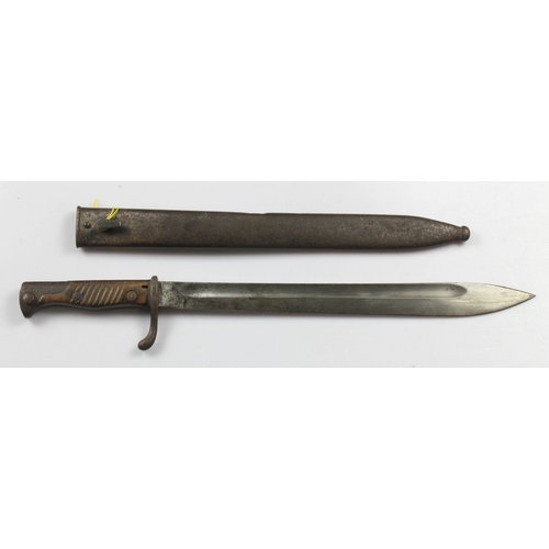 931 - WW1 Imperial German Butcher Bayonet dated 1915 complete with steel scabbard