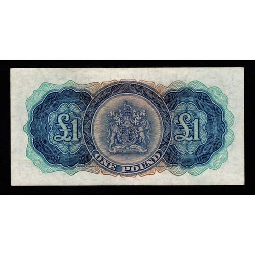 429 - Bermuda 1 Pound dated 1st October 1966, portrait Queen Elizabeth II at right, serial P/2 729711 (BNB... 