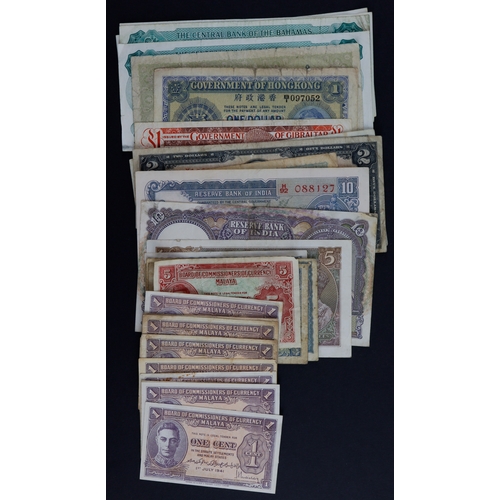 453 - British Commonwealth (33), including Malaya 1 Cent (15), 5 Cents, 10 Cents 1941, India 10 Rupees (2)... 