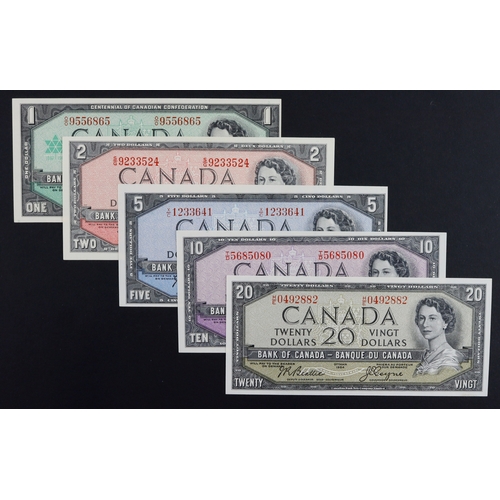470 - Canada (5), 20 Dollars signed Beattie & Coyne (BNB B343a, Pick80a), 10 Dollars signed Beattie & Coyn... 
