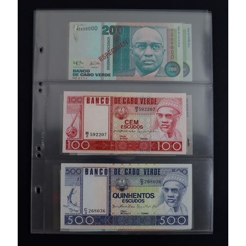473 - Cape Verde (19), a high grade group from 100 Escudos to 2000 Escudos, date range 1977 - 2024, includ... 