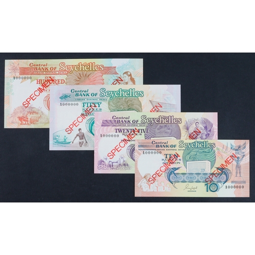 Seychelles (4), 10 Rupees, 25 Rupees, 50 Rupees & 100 Rupees issued ...