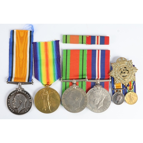 BWM & Victory Medal (S-3555566 Pte J Ford ASC) with matching miniature ...