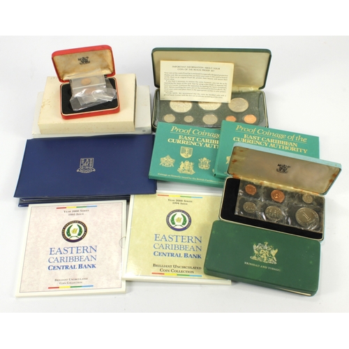 646 - World Proof & Unc Sets (11) including British Virgin Islands: MS1 1973, PS3 1975; Cayman Islands PS1... 