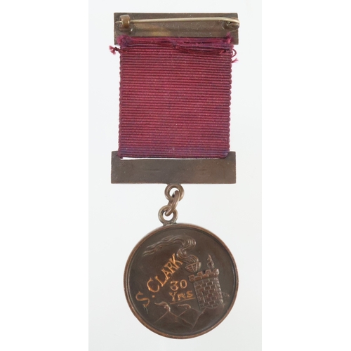 688 - John Thompson Motor Pressings Limited 30 Year Long Service Medal, awarded to S. Clark. Named on reve... 
