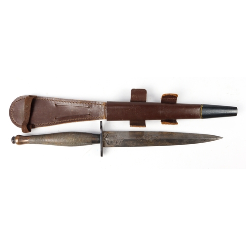 760 - Fairbairn Sykes 2nd Pattern knife, blade marked 'The F-S Fighting Knife' and 'Wilkinson Sword Co Ltd... 