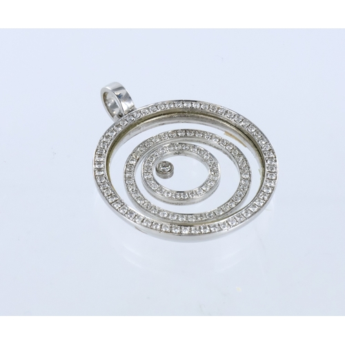 279 - White metal (tests 18ct) diamond 