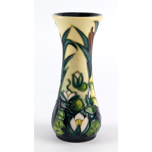 101 - Moorcroft. 'Lamia' pattern slim baluster vase, design by Rachel Bishop, height 13cm approx. Stamped ... 