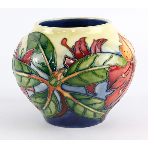 105 - Moorcroft. 'Simeon' pattern vase, designed by Philip Gibson, stamped to base, height 11cm approx. 1s... 