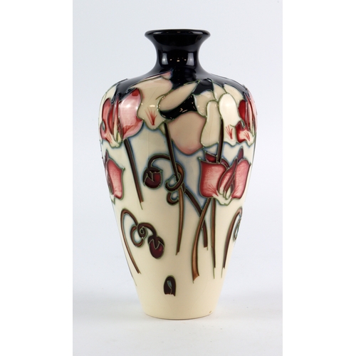 110 - Moorcroft. 'Wild Cyclamen' pattern vase, stamped to the base, design by Emma Bossons, height 16cm ap... 