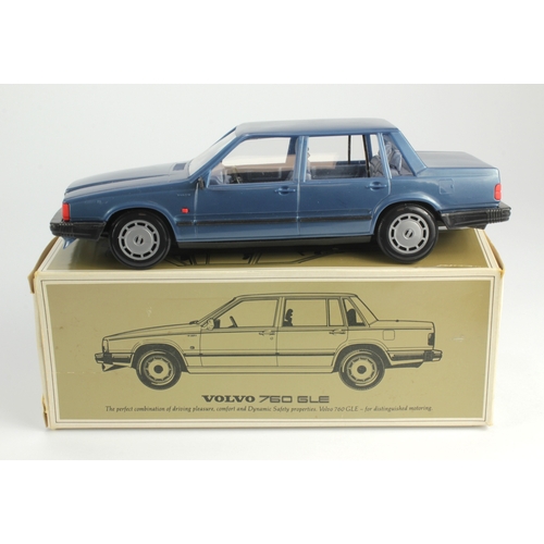 253 - Volvo interest. A blue Volvo 760 GLE (Finland) Dealer Promotional model, length 24cm approx., contai... 