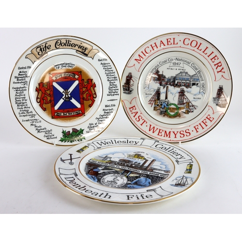 87 - Mining Plates (3), all Scottish, comprising Fife Collieries, Michael Colliery, East Wemyss, Fife and... 