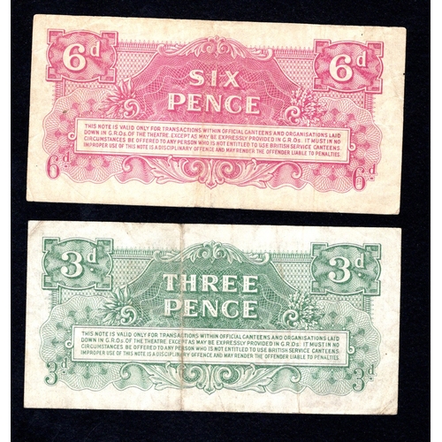 British Armed Forces (2), 3 Pence and 6 Pence 3rd Series issued 1956 ...
