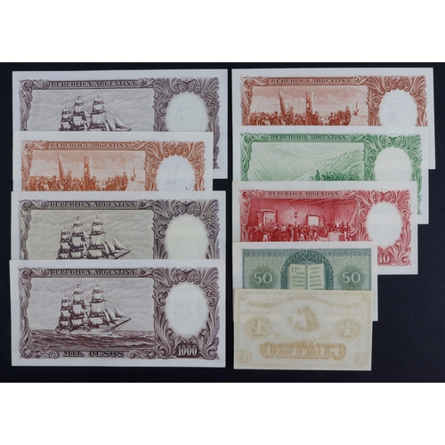 466 - Argentina (9), high grade group comprising 4 Reales Bolivianos 1869 remainder, 50 Centavos 1951 - 19... 