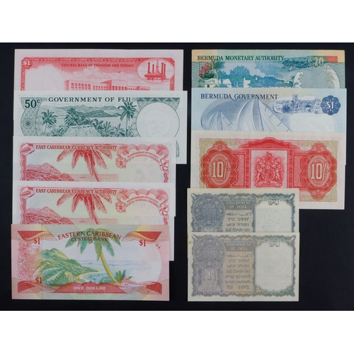 482 - British Commonwealth (10), Bermuda 10 Shillings 1957, 1 Dollar 1970, 20 Dollars 2000, East Caribbean... 