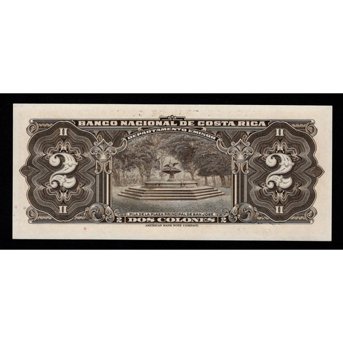 509 - Costa Rica 2 Colones dated 5th December 1967 series F 2188821 with 'serie provisional' overprint (BN... 