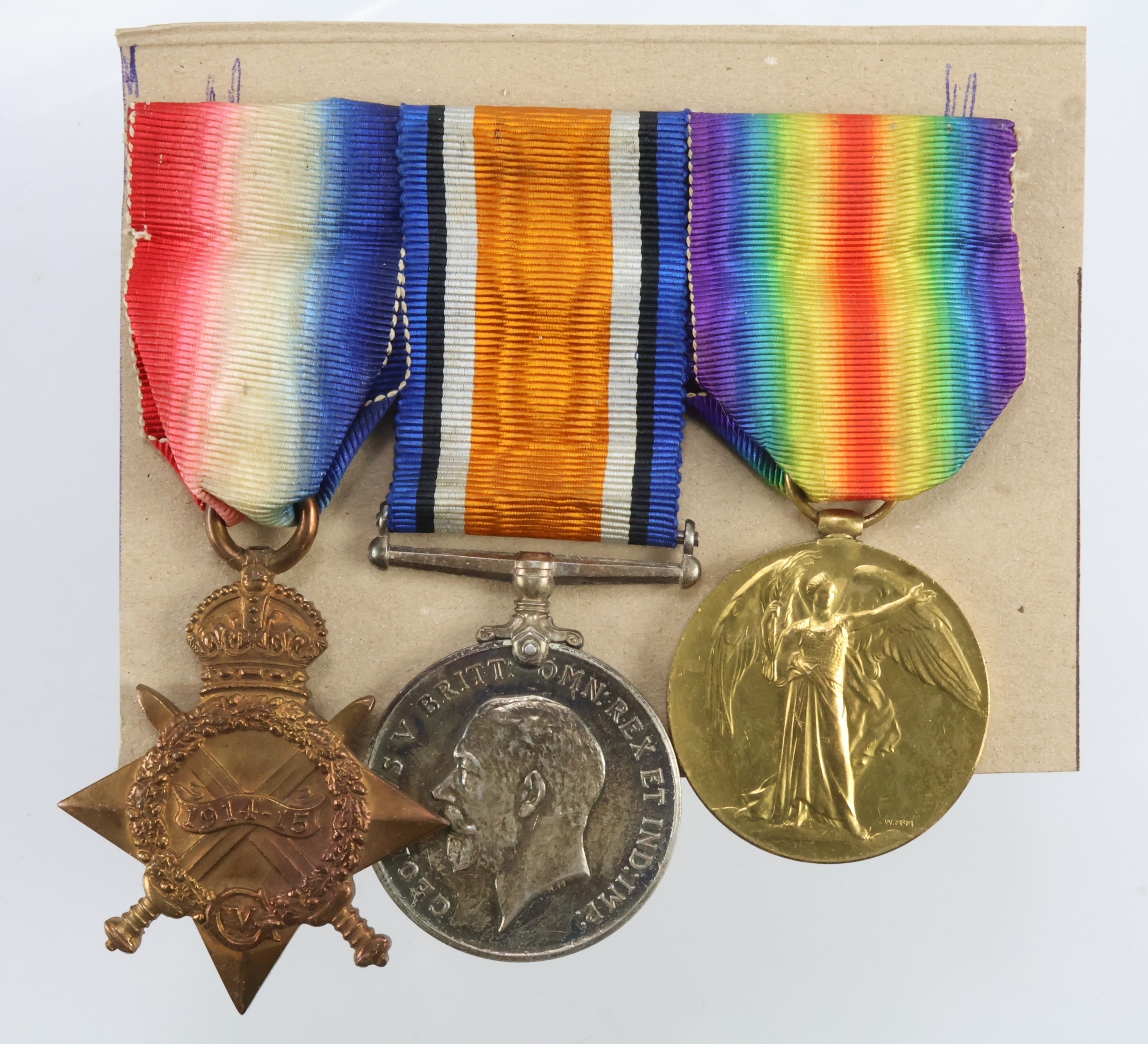 1915 Star Trio (PLY.16094 Pte S.A. Gillman RMLI) born St Sidwells ...