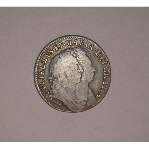 200 - Shilling 1692 RE/ET in REX, S.3437, nF/F.