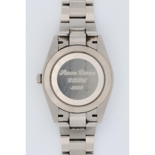 552 - Rolex Oyster Perpetual 41, stainless steel, ref. 124300, 2021 card. The silver dial with luminous ba... 