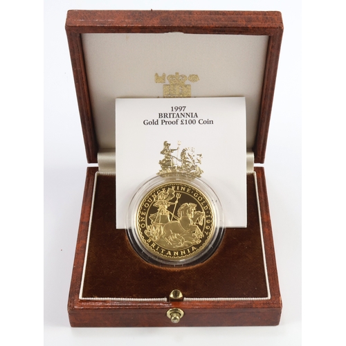 1 - Britannia Hundred Pounds (1oz) 1997 Gold Proof FDC boxed as issued