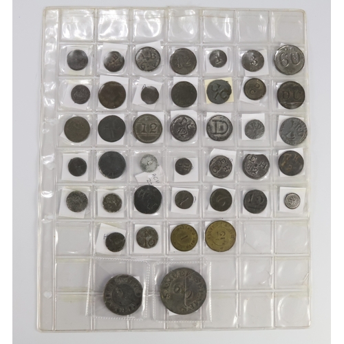 Hop Pickers Tokens (41) a specialist collection in an album page, with ...