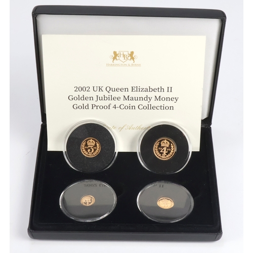 19 - Maundy Set 2002 gold Proof issue. FDC in a 