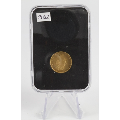 22 - Sovereign 1827 GF - nVF in a modern slab