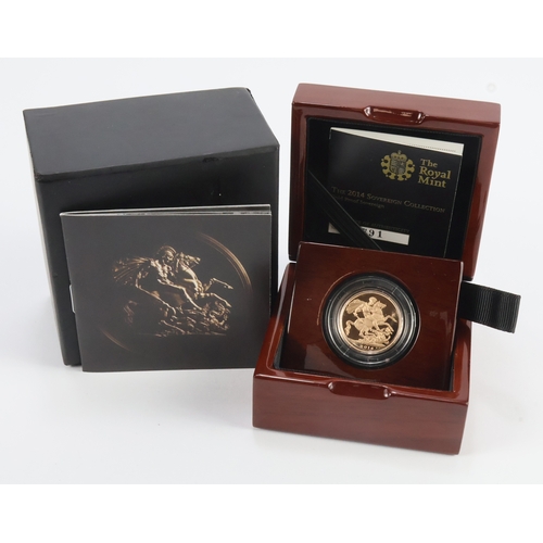 43 - Sovereign 2014 Proof FDC boxed as issued