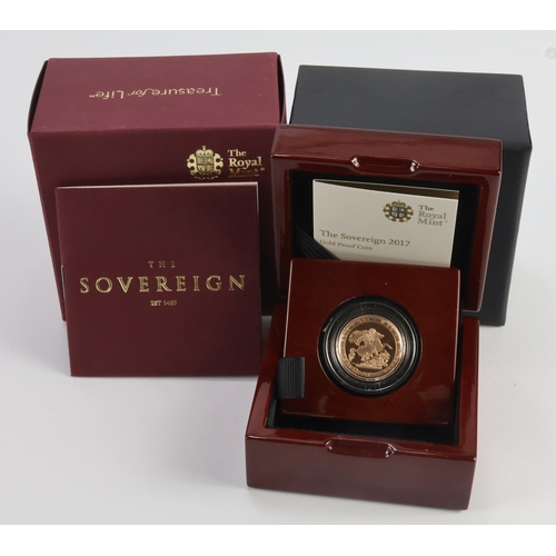 47 - Sovereign 2017 Proof FDC boxed as issued