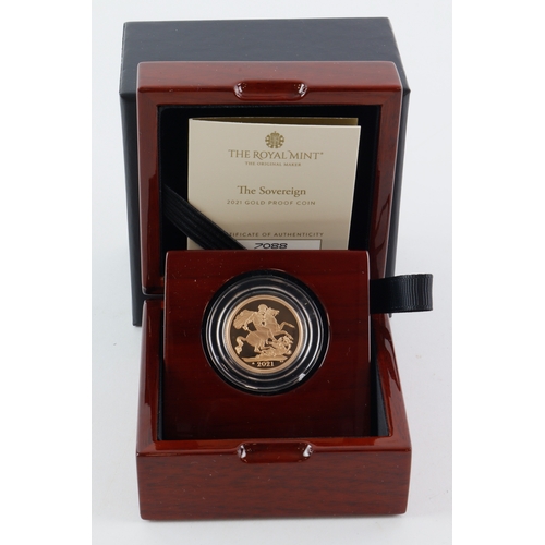 49 - Sovereign 2021 Proof FDC boxed as issued