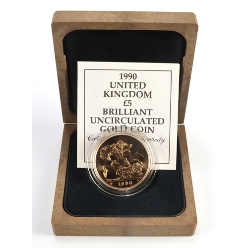 5 - Five Pounds 2009 BU boxed as issued