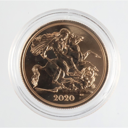 70 - Two Pounds 2020 BU in a hard plastic capsule