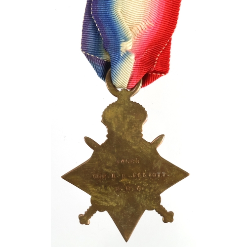 Casualty 1915 Star to 94586 Gnr A E Elliott, RHA. Albert Edward Elliott ...
