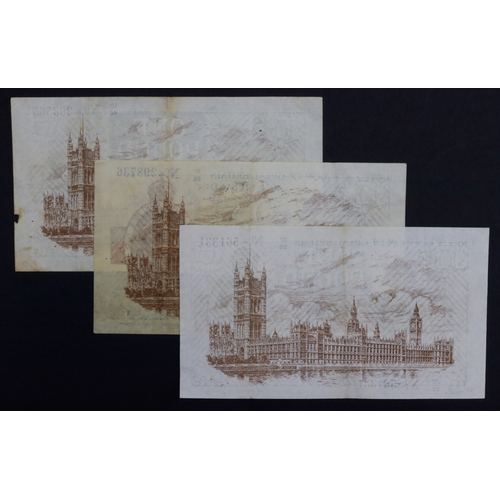 17 - Warren Fisher (3), a FIRST, MID and LAST series example, 1 Pound (T31) issued 1923, FIRST SERIES, se... 