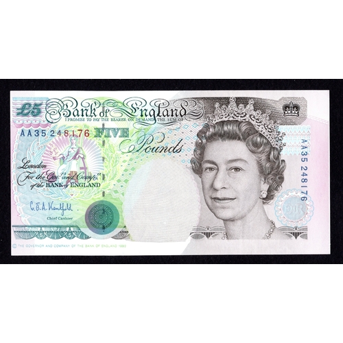 52 - ERROR Kentfield 5 Pounds issued 1993, Misalignment error, underprint in correct place with the overp... 