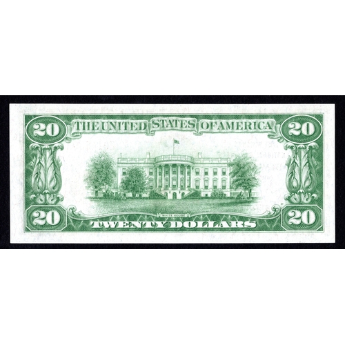 United States of America 20 Dollars National Currency note, First ...