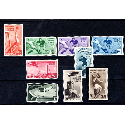 182 - Italy 1934 World Cup Football SG413/21 set cat £331 mm  (9)