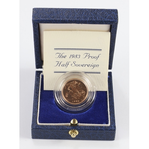 11 - Half Sovereign 1983 Proof FDC boxed as issued
