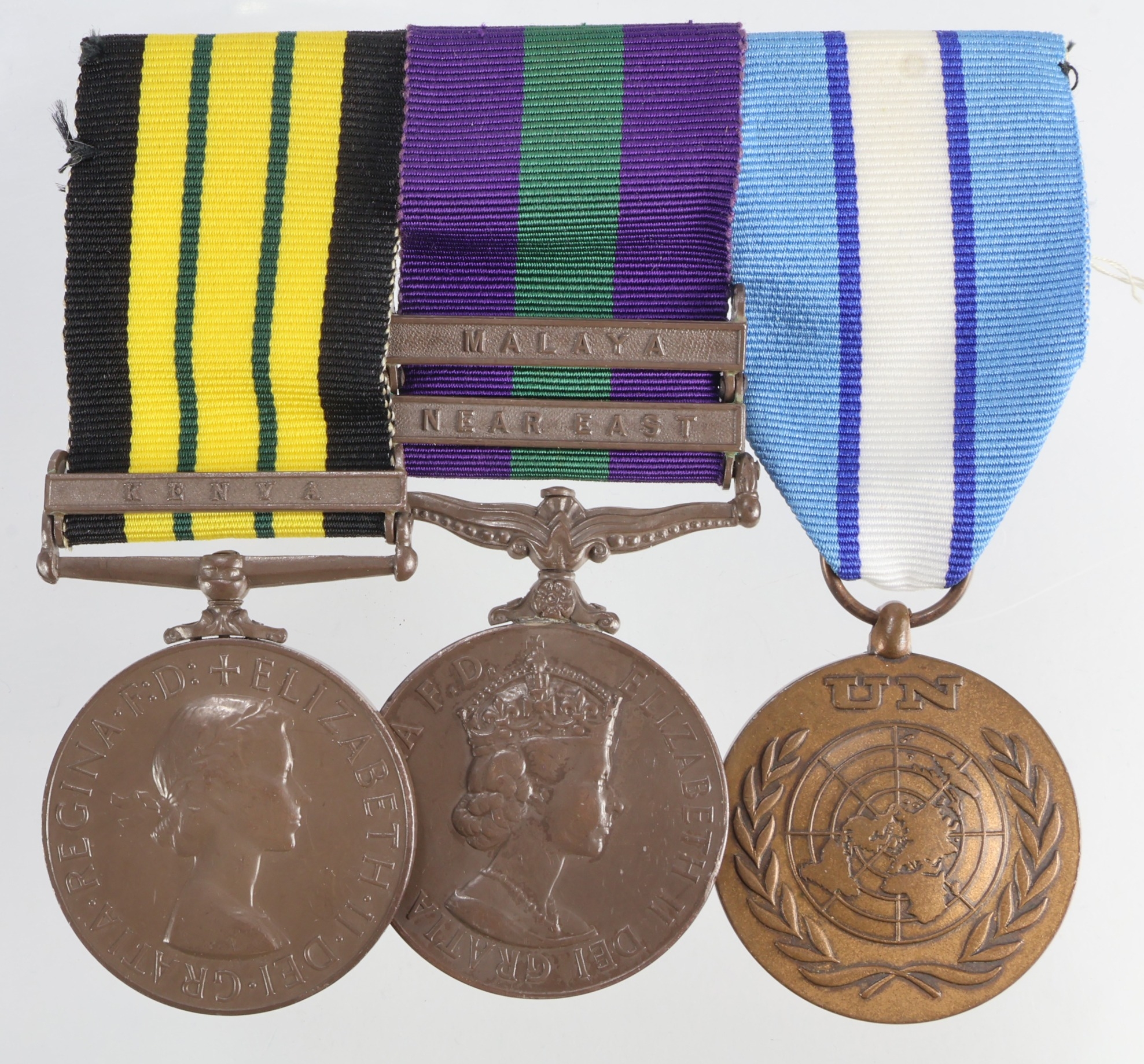 Group mounted as worn - AGS QE2 with Kenya clasp and GSM QE2 with bars ...