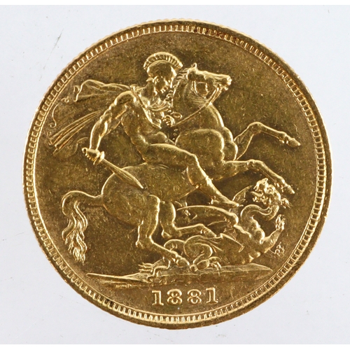 19 - Sovereign 1881m 