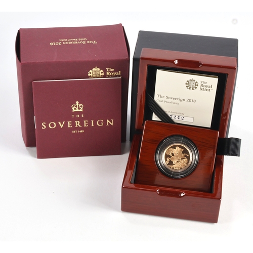 39 - Sovereign 2018 Proof FDC boxed as issued