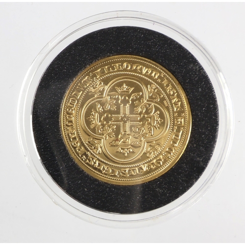 748 - Gold (22ct) replica Edward III Double Leopard, 4.0g (from the London Mint 'Millionaires Collection')... 