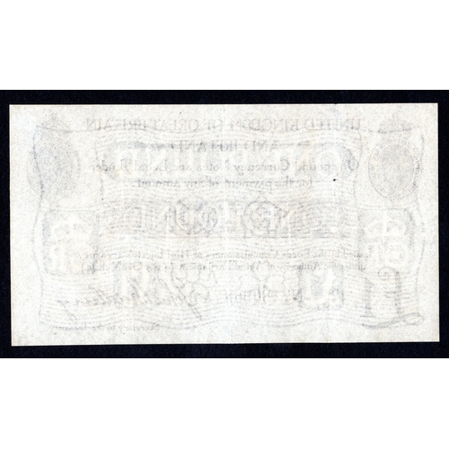 36 - Bradbury 1 Pound (T11.2) issued 1914, serial K1/75 80968 (T11.2, Pick349a) pressed VF+, looks better