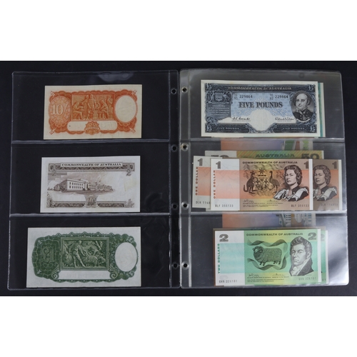 425 - Australia (18), including 10 Shillings (2), 1 Pound (1), 5 Pounds (1), First Dollar issues Commonwea... 
