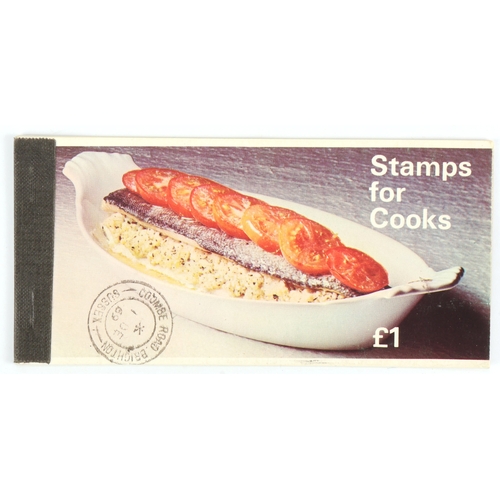 20 - GB - Booklet 'Stamps for Cooks' SG ZP1 (stapled) cat £225, with 'Coombe Road Brighton 1 DE 69' postm... 