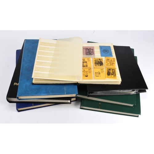 21 - GB - collection in blue cardboard box, housing various stockbooks, includes 1939-48 High Vals mounte... 