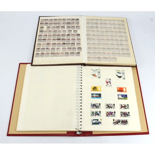 22 - GB - collection in red album QV to last pre decimal QE2, plus stockbook packed with QV 1d Lilacs and... 